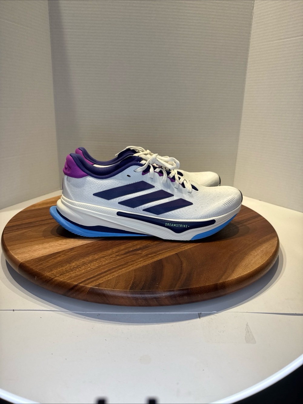 Adidas Adizero EVO SL Women’s Size 9.5 White Purple Running Shoes JS4456 New
